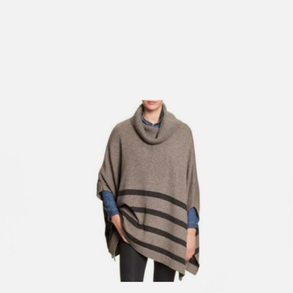 Banana Republic Brown and Gray Poncho